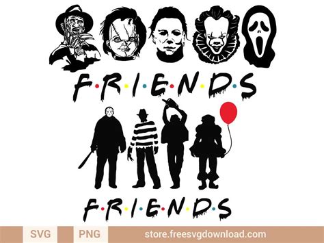 Friends Horror Movie Svg Bundle Fsd J16 Store Free Svg Download