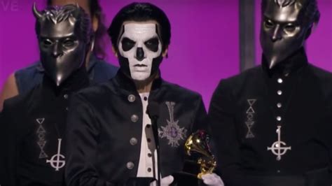 this video of ghost winning their grammy award is pretty damn hilarious music feeds