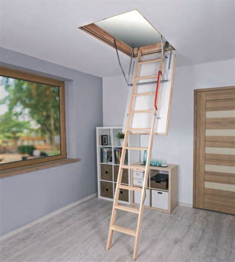Optistep Timber Folding Loft Ladder And Hatch 70 X 120cm 280cm Loft Balustrade 5900988630112
