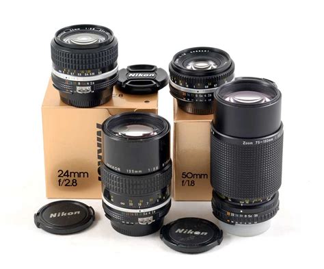 Lot 177 Group Of Four Nikkor Manual Focus Lenses