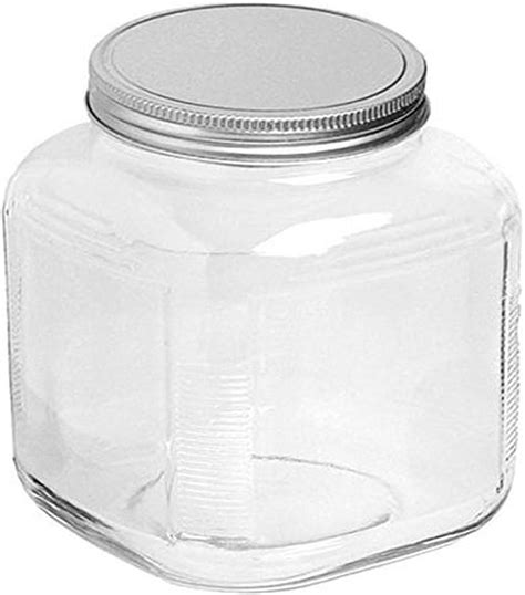 Anchor Hocking 85725 Cracker Jar Brushed Lid 1 Gal Clear