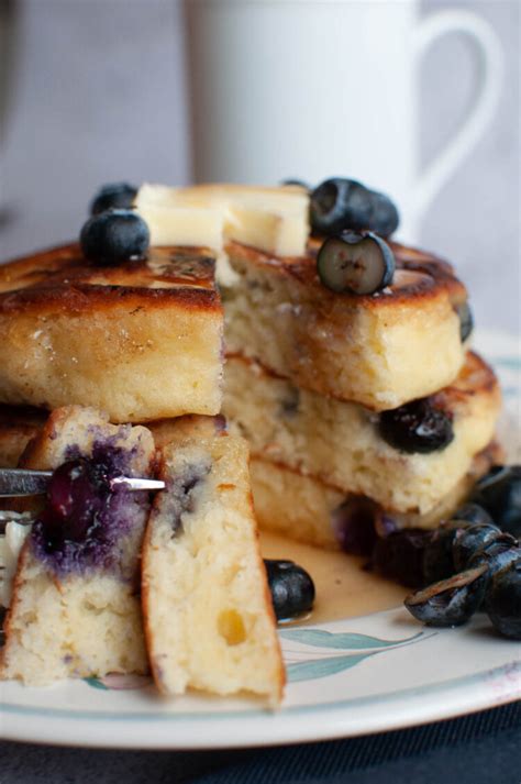 Blueberry Sour Cream Pancakes Eating Between The Lines