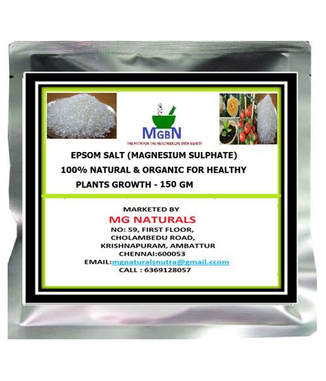 Mgbn Epsom Salt 100 Natural And Organic For Plant 150 Gm Fertilizer 100