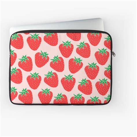 Cute Strawberry Laptop Sleeve For Sale By Kapotka Redbubble