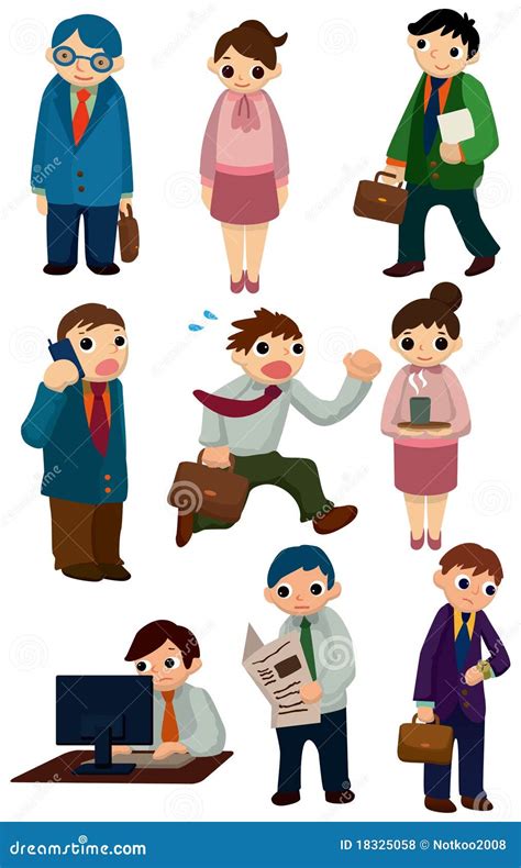 Cartoon Workers Icon Stock Vector Illustration Of People 18325058