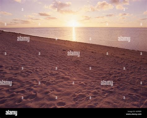 Peaceful Beach Scene Stock Photo Alamy