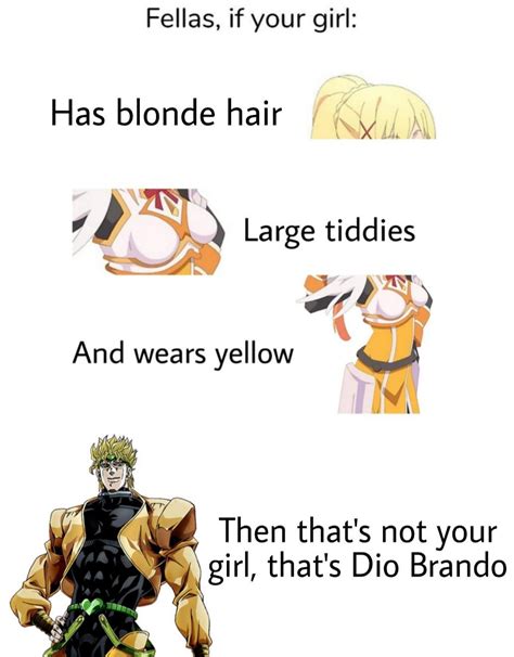 You Thought It Was Darkness But It Was Me Dio Animemes