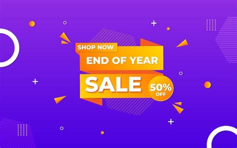 Premium Vector Year End Sale Poster Sale Banner Design Template With