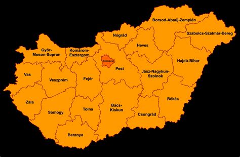 A megyék budapest főváros mellett az ország nagyobb közigazgatási területi egységei, melyek járásokra, azok pedig településekre (városokra és községekre) tagolódnak tovább. Counties of Hungary 2006 Magyarország megyéi [Digitális ...