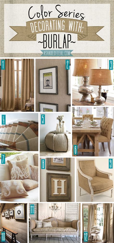 Color Series Decorating With Burlap