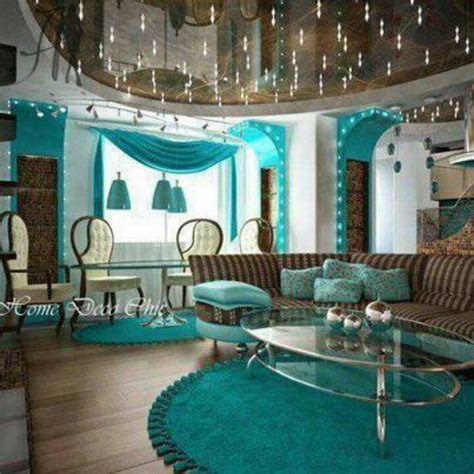 Teal And Brown Living Room Decor