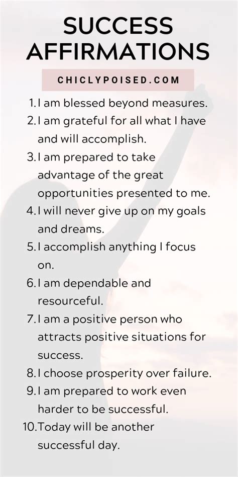 Positive Affirmations List Positive Self Affirmations Self Love