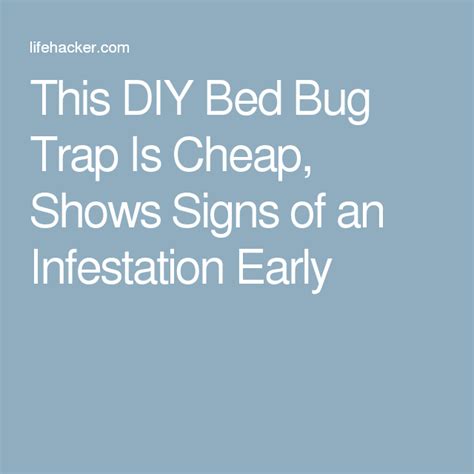 However, bed bug traps are likely not the only line of defense against your problem. This DIY Bed Bug Trap Is Cheap, Shows Signs of an Infestation Early | Bug trap, Bed bug trap ...