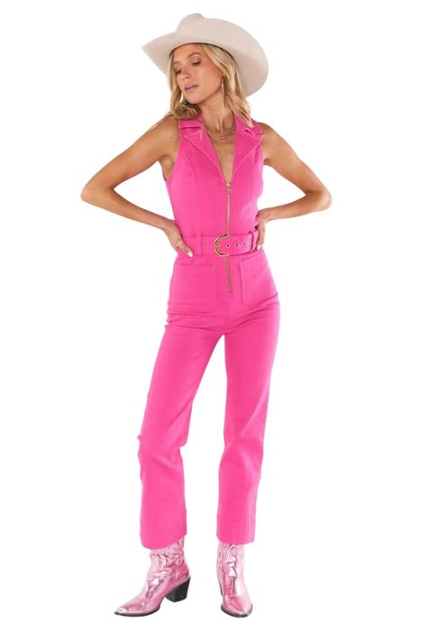 show me your mumu jacksonville cropped jumpsuit in hot pink fashionpass