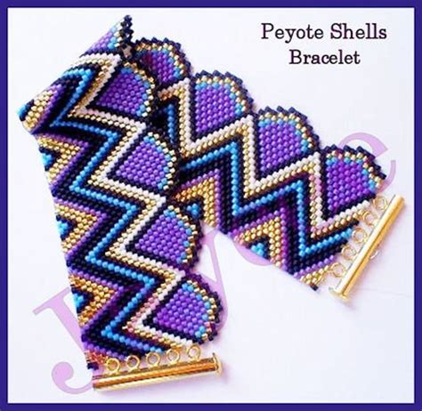 Bead Pattern Peyote Shells Bracelet Peyote Stitch Etsy