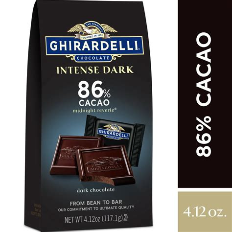 Ghirardelli Intense Dark Chocolate Squares 86 Cacao 412 Oz