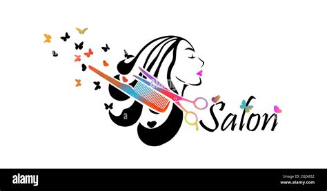 Beauty Salon Logo Design With Woman Silhouette On Vec Vrogue Co