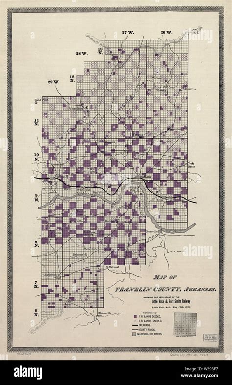 0289 Railroad Maps Map Of Franklin County Arkansas Showing The Land