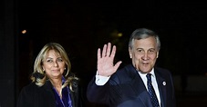 Le président du Parlement européen Antonio Tajani et sa femme Brunella ...