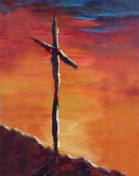 Cross Painting Cross Poster Art Print Easter Cross Art Cross Canvas