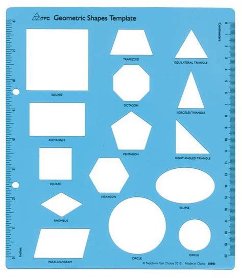 Template Geometric Shapes Teachers First Choice 10801 Educational