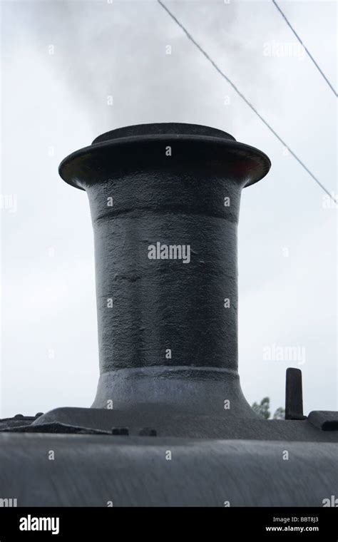 Smoke Stack Of Steam Engine Stock Photo Alamy