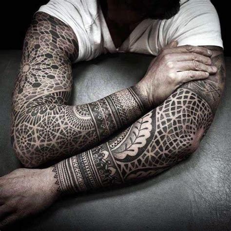 Cool Geometric Tattoo Sleeve Designs For Men Guide Geometric Tattoo Sleeve Designs