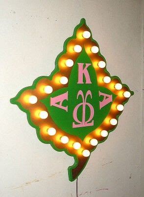 Wooden Crest With Lights Alpha Kappa Alpha Sorority Greek