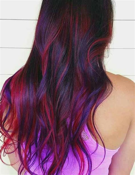 Pretty Purple Highlights Ideas For Dark Hair