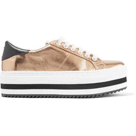 Marc Jacobs Grande Metallic Leather Platform Sneakers 365 Pab Liked