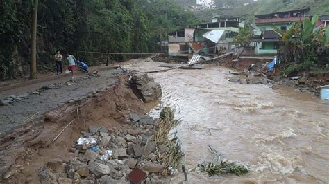 fotos de drone após chuva destruição de casas e pontes em vargem alta a gazeta