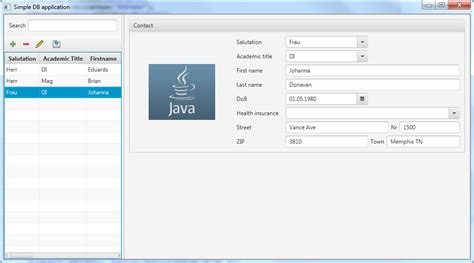 Blog SIB Visions Simple DB Application With JavaFX