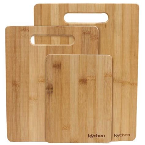 Natural Bamboo 3 Piece Cutting Board Set 1 Each Foods Co