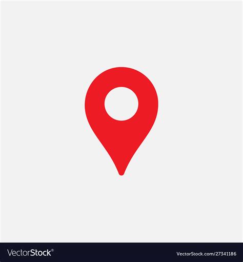 Pin Map Flat Icon Design Gps Location Logo Vector Image