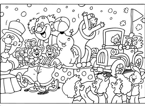 Kleurplaat carnaval optocht Carnaval, Knutselen carnaval, Carnaval thema
