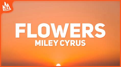 Miley Cyrus Flowers Letra Sub Español YouTube