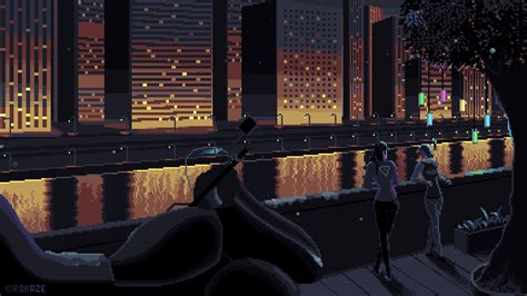 City Reflection On Behance Pixel Art Landscape Pixel Art Background