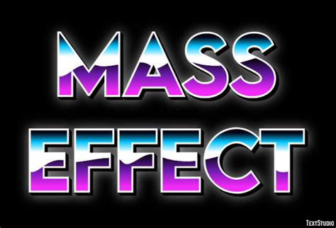 Mass Effect Text Effect And Logo Design Videogame