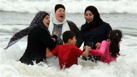 Police Escort For Syrian Refugee Benone Beach Trip Bbc News