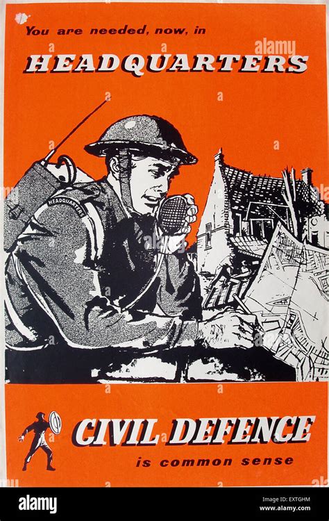 S UK Civil Defence Poster Stock Photo Alamy