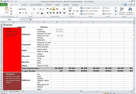Planilha De Controle Financeiro No Excel Domine Seu C
