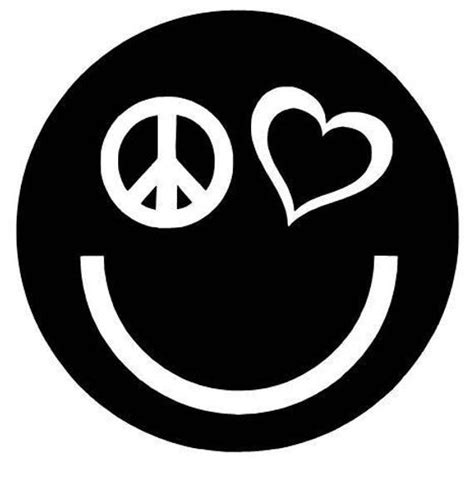 peace love happiness vinyl decal sticker car window laptop etsy peace and love vinyl decals