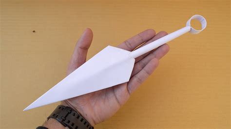 How To Make A Paper Kunai Ninja Origami Very Easy Youtube