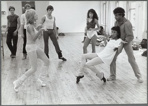 Choreographer Gillian Lynne Demonstrating Feline Movement To Dancers In