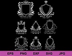Escudos reales insignias conjunto de la colección de diseño - Etsy España