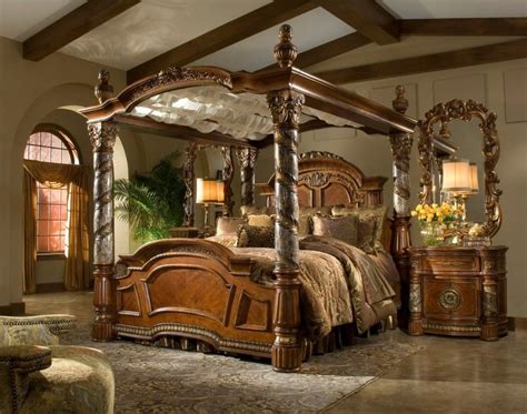 However, you might come across models that are slightly smaller or larger than this. Bedroom. victorian style brown glaze wooden canopy bed ...