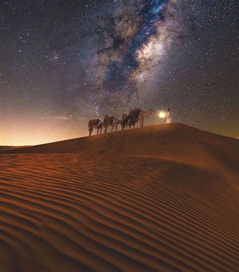 Abu Dhabi United Arab Emirates Star Trails Photography Milky Way