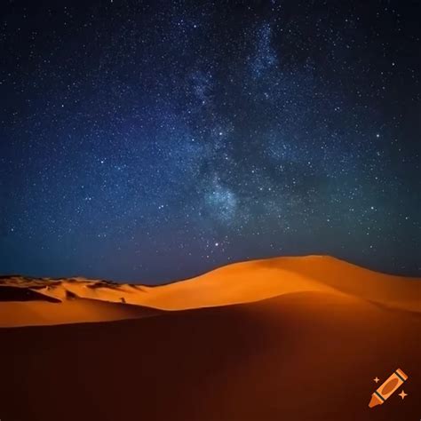 Starry Night Sky Over The Sahara Desert On Craiyon