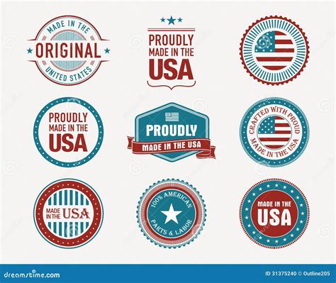 Made In Usa Stamps And Seals Stock Photo Image 31375240