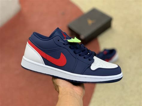 Price and other details may vary based on size and color. Air Jordan 1 Low "USA" White/Blue/Gym Red CZ8454-400